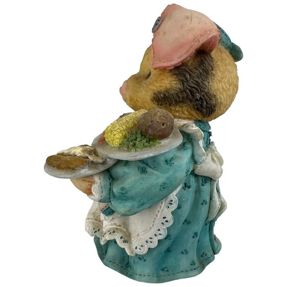 Enesco This Little Piggy Figurine Serving Up The Slop 1995 TLP Vintage - Picture 7 of 10